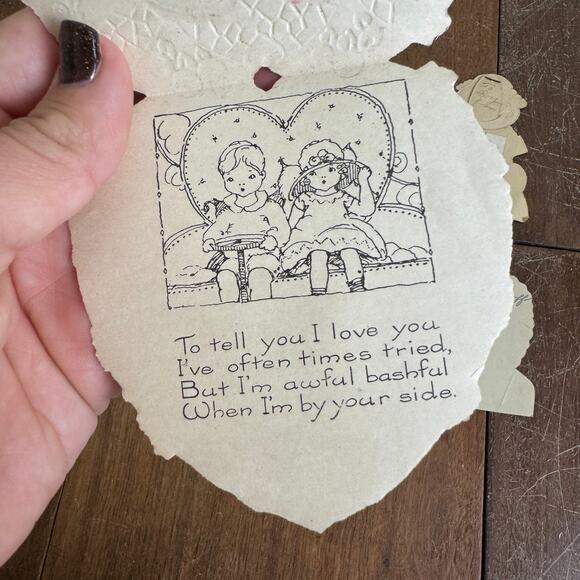 Bundle Lot SIX VINTAGE 1920-1950s Valentine Cards and Post Cards Made in USA - Picture 5 of 7